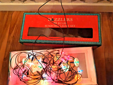 Vintage Multicoloured 40 Dazzlers Sunburst Fairy Christmas Tree Lights Working