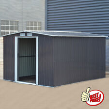 New Metal Garden Shed Storage Sheds Heavy Duty Outdoor With Free Base Foundation