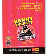 (VBKG) ADVERT 11X9" KENNY EVERETT : THE COMPLETE NAUGHTY BITS DVD