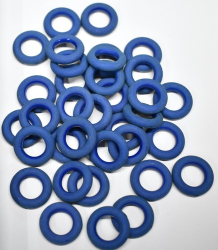 Vintage blue plastic - 24, rings