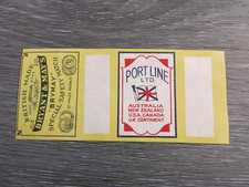 Bryant & May Port Shipping Lines Various Locations ARTB Matchbox Label B