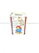 VINTAGE PADDINGTON BEAR MONEY BOX / TIN RAINBOW DESIGNS