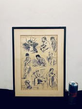 1904 Original Ink Sketches