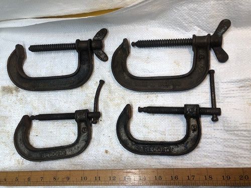 Vintage record clamps - record, &