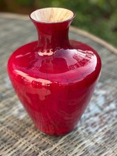 Vintage Amelia Sommerso Veined  Oxblood Italian  Art Glass  27 cm