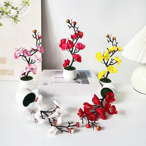 Plum blossom artificial bonsai - artificial,