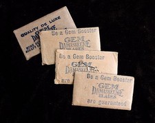 Vintage Gem Demaskeene Single Sided Safety Blades w Envelopes Unused Shaving