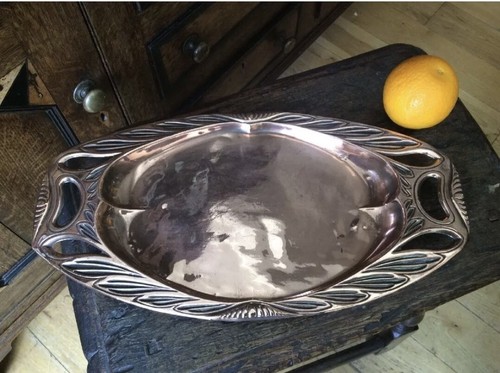 Copper art nouveau tray - copper,