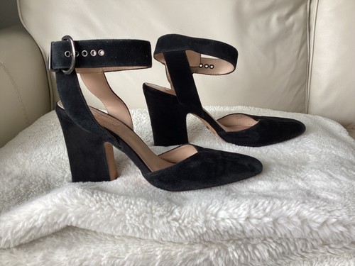 Topshop black genuine suede