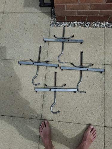 Galvanised ladder clamps - galvanised,