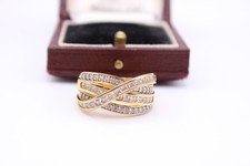 Silver gilt QVC CZ multi stone ring