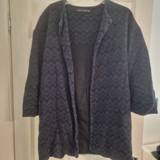 Zara Open Coat Cardigan Navy Black Size M