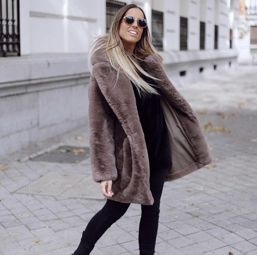 Zara faux fur coat lapel - zara,