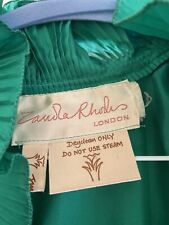 Zandra Rhodes Vintage 1970’s Emerald Green, Silk  Blouse