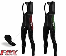 Men Cycling Bib Tight Pants Padded Thermal Winter Bicycle Long Biking Tights