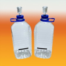 1 Gallon PET Plastic Demijohns With Airlock & Temp Strip - x 2 For Wine Making