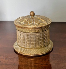 Stunning Antique Brass French Empire Ink Well/Pot 18th/early 19th C