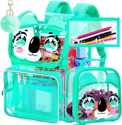 3pcs clear backpack for - clear, girls