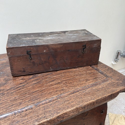 Antique wooden box - wooden,