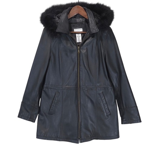 Covington leather parka - covington,