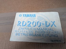 Yamaha RD200DX  Owners Manual