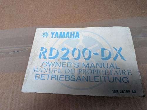 Yamaha rd200dx owners - owners, manual