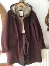 SEASALT CORNWALL Plant Hunter Coat WATERPROOF women’s Size 20. BROWN .