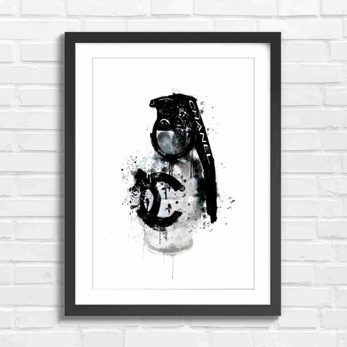 Chanel grenade graffiti art - chanel,