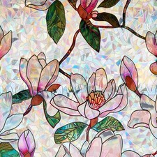 Flower Printed Window Privacy
