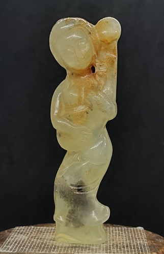 Ancient carved nephrite jade - nephrite,