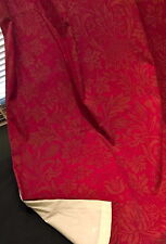 PRE LOVED FULLY LINED LIGHTWEIGHT COTTON PLEATER TAPE TOP DRAPES 88" L