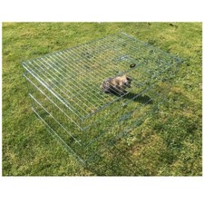 Dog Duck Chicken Cat Rabbit Run Pen Pet Enclosure & Roof Metal Pen with Sunshade