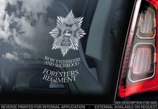 WORCESTERSHIRE & SHERWOOD FORESTERS REGIMENT Car Sticker - Military Window - V01