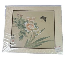 Chinese Silk Art Print Flower