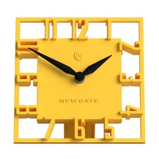 NEWGATE® HIGHLINE Mantel clock in yellow - open frame - Contrast gold hands