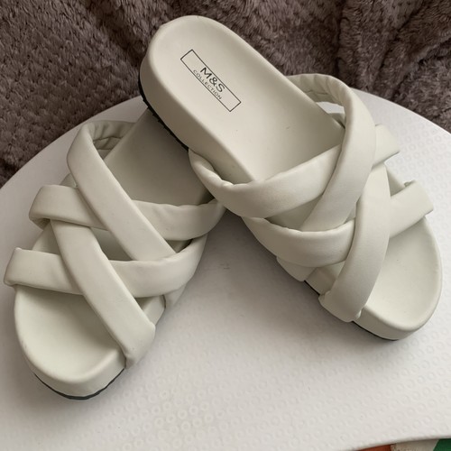 Ladies off white - off, leather