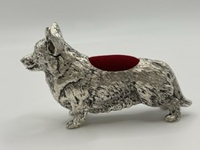 Large Silver (800) Corgi Pin