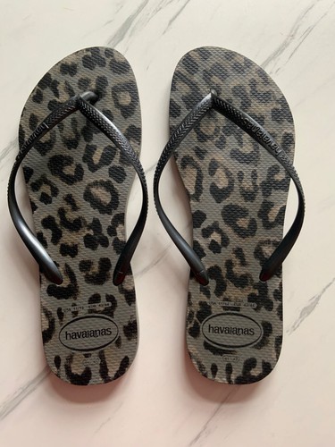 Havaianas grey leopard animal - havaianas,