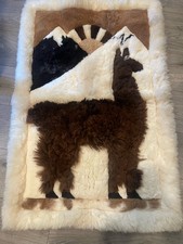 Vintage Alpaca Fur Llama Wall