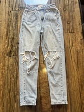 Primark Women's Blue Ripped Jeans Size 4