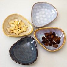 Reactive Glaze Snack Dishes