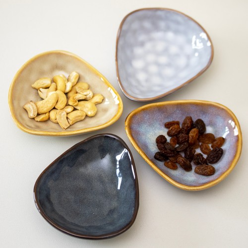 Reactive glaze snack dishes - snack,