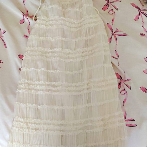 White fox chiffon - white,