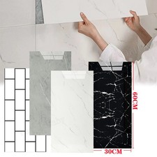 50PCS Marble Tile Stickers Peel and Stick Marble Stick on Tiles Kitchen Bathroom
