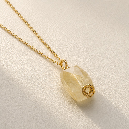 Natural citrine pendant - natural,
