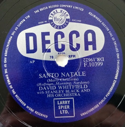 David whitfield santo natale - "santo, natale"