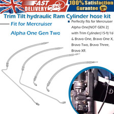 For Mercruiser Alpha 1 Gen 2 Trim Tilt Hydraulic Ram Cylinder Hose Kit 16-3/16"