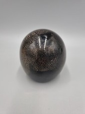 Vintage Isle Of Wight Glass Azurene Gold Dome Paper-weight, Unlabelled.