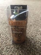 Vintage 1970s Gillette Cricket Table Lighter Original Disposible Lighter Boxed