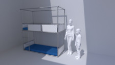 Custom-Built scaffolding Children's Loft Bed with Climbing Frame